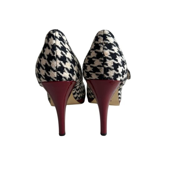 Steve Madden Black and White Houndstooth Heels - Picture 8 of 10